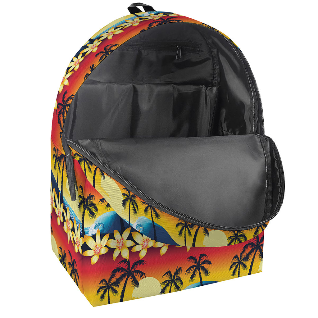 Tropical Sunset Pattern Print Backpack