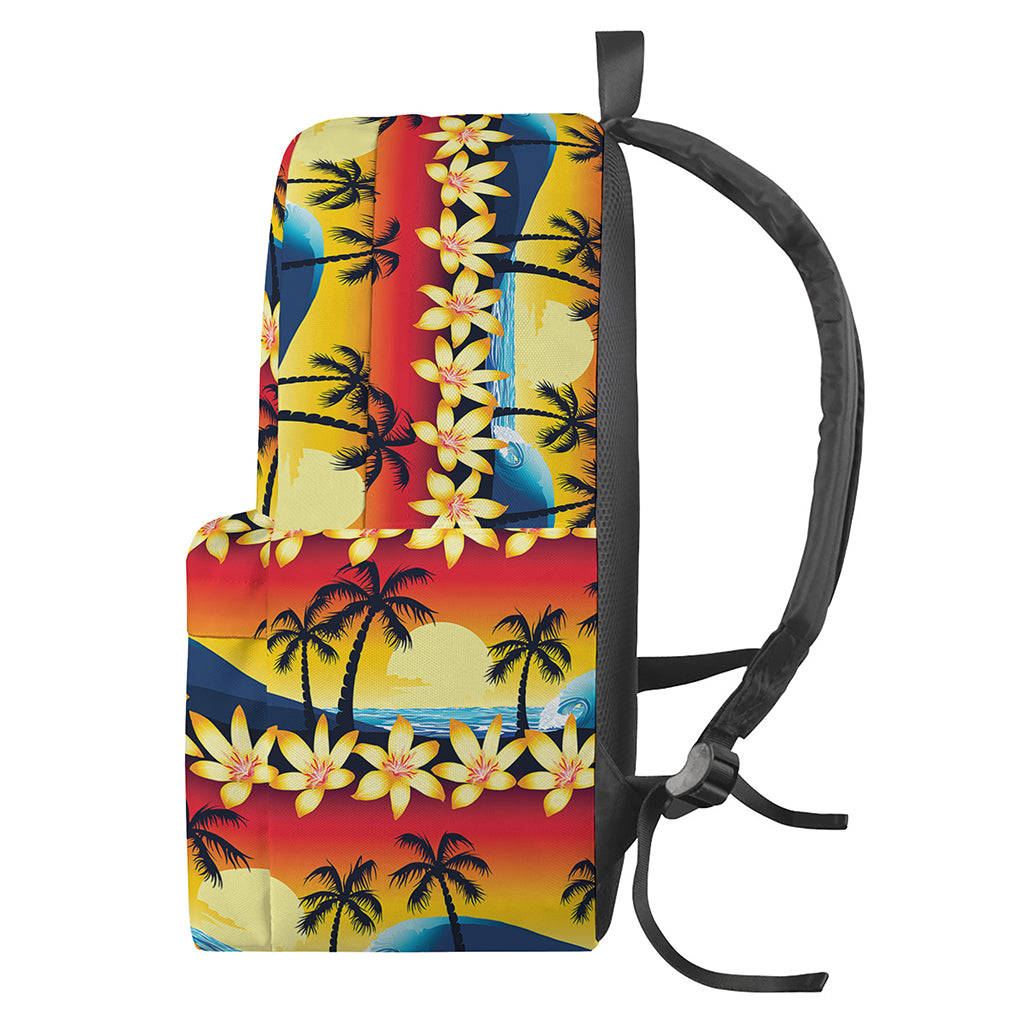 Tropical Sunset Pattern Print Backpack