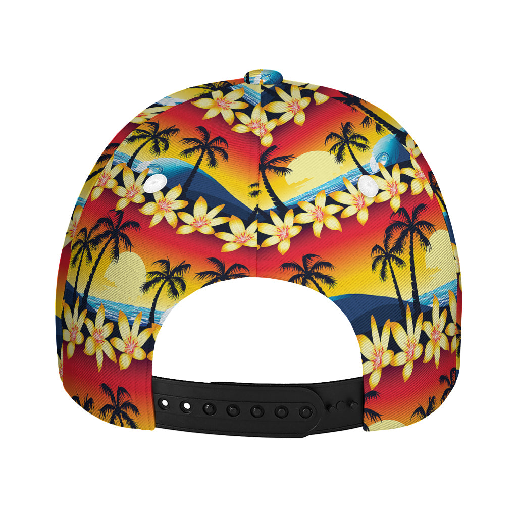 Tropical Sunset Pattern Print Baseball Cap