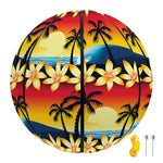Tropical Sunset Pattern Print Basketball