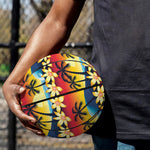 Tropical Sunset Pattern Print Basketball