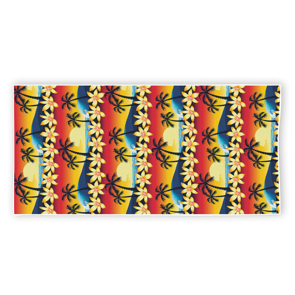 Tropical Sunset Pattern Print Beach Towel