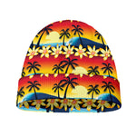 Tropical Sunset Pattern Print Beanie