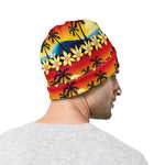 Tropical Sunset Pattern Print Beanie