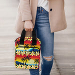 Tropical Sunset Pattern Print Bible Tote Bag