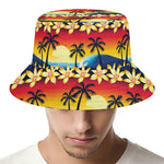 Tropical Sunset Pattern Print Bucket Hat