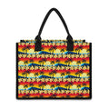 Tropical Sunset Pattern Print Canvas Tote Bag
