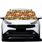 Tropical Sunset Pattern Print Car Windshield Snow Cover