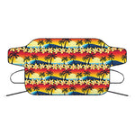 Tropical Sunset Pattern Print Car Windshield Snow Cover