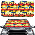 Tropical Sunset Pattern Print Car Windshield Sun Shade