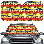 Tropical Sunset Pattern Print Car Windshield Sun Shade