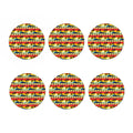 Tropical Sunset Pattern Print Coaster Set