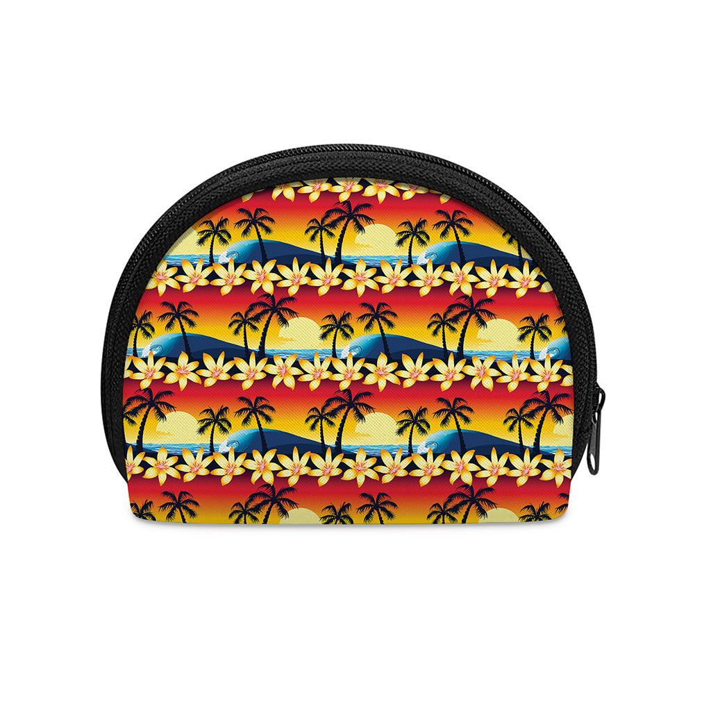 Tropical Sunset Pattern Print Coin Purse