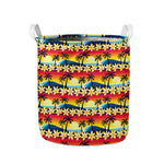 Tropical Sunset Pattern Print Collapsible Laundry Basket