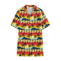 Tropical Sunset Pattern Print Cotton Hawaiian Shirt