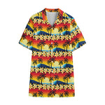 Tropical Sunset Pattern Print Cotton Hawaiian Shirt
