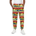 Tropical Sunset Pattern Print Cotton Pants
