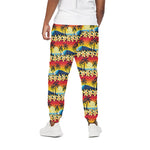Tropical Sunset Pattern Print Cotton Pants