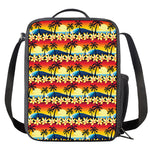 Tropical Sunset Pattern Print Crossbody Lunch Bag