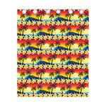 Tropical Sunset Pattern Print Curtain