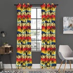 Tropical Sunset Pattern Print Curtain