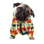 Tropical Sunset Pattern Print Dog Zip Up Hoodie