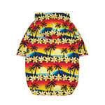 Tropical Sunset Pattern Print Dog Zip Up Hoodie