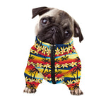 Tropical Sunset Pattern Print Dog Zip Up Jacket