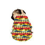 Tropical Sunset Pattern Print Dog Zip Up Jacket