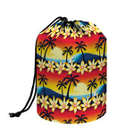 Tropical Sunset Pattern Print Drawstring Makeup Bag