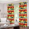 Tropical Sunset Pattern Print Extra Wide Grommet Curtains