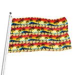 Tropical Sunset Pattern Print Flag