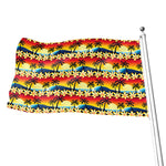 Tropical Sunset Pattern Print Flag