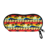 Tropical Sunset Pattern Print Glasses Case