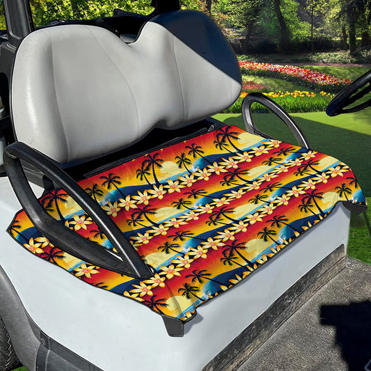Tropical Sunset Pattern Print Golf Cart Seat Cover