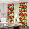 Tropical Sunset Pattern Print Grommet Curtains