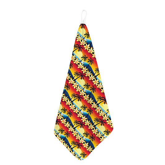 Tropical Sunset Pattern Print Hand Towel