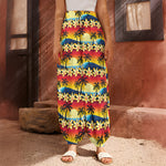 Tropical Sunset Pattern Print Harem Pants