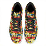 Tropical Sunset Pattern Print High Top Leather Sneakers