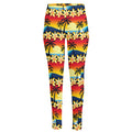 Tropical Sunset Pattern Print High-Waisted Pocket Leggings