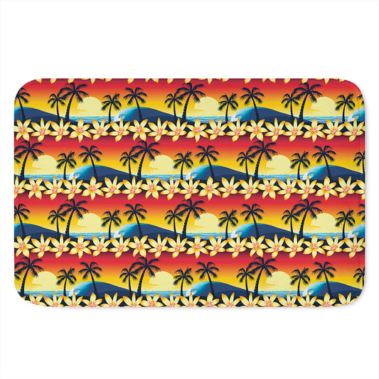 Tropical Sunset Pattern Print Indoor Door Mat