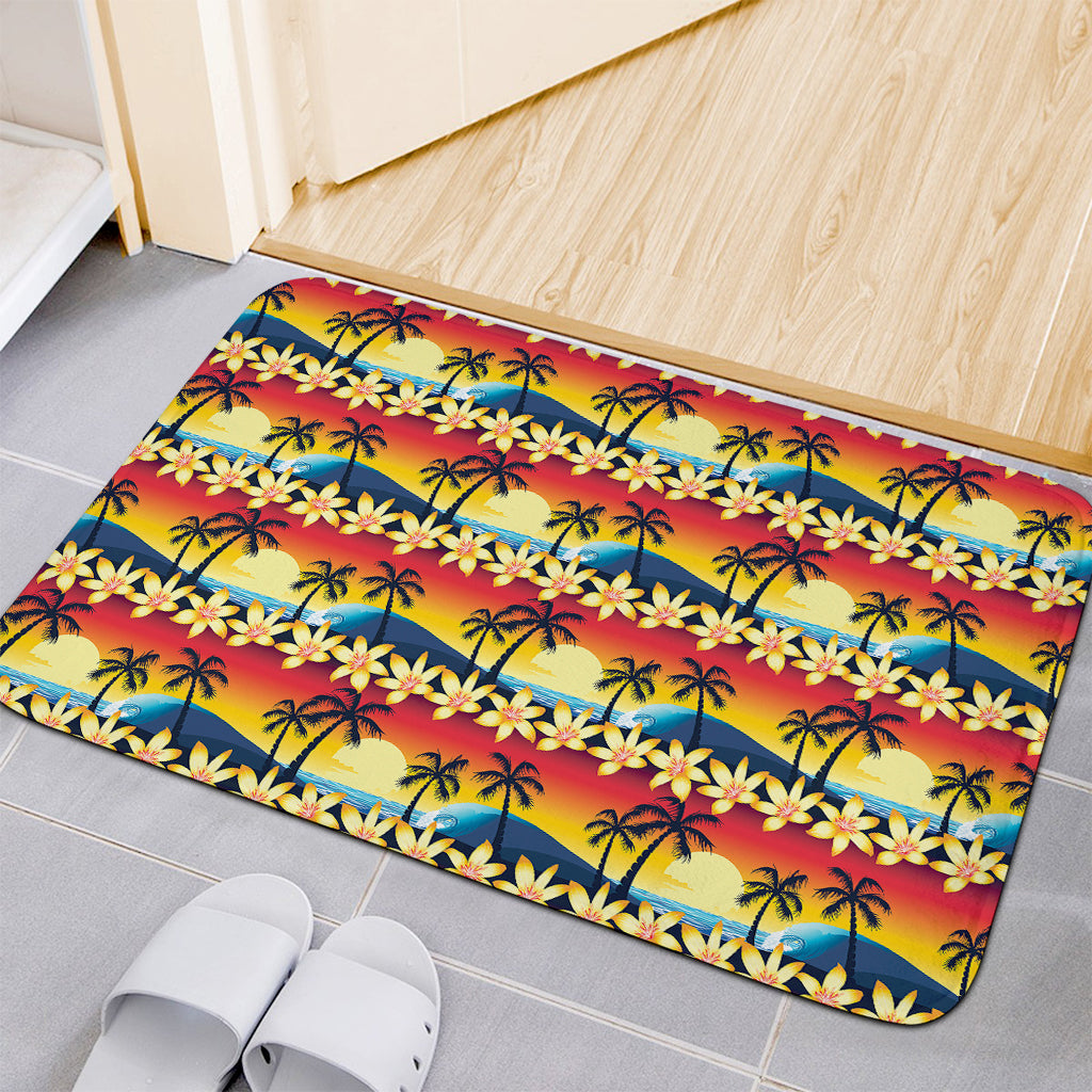 Tropical Sunset Pattern Print Indoor Door Mat