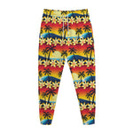 Tropical Sunset Pattern Print Jogger Pants