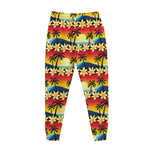 Tropical Sunset Pattern Print Jogger Pants