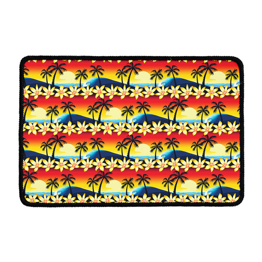 Tropical Sunset Pattern Print Kitchen Mat