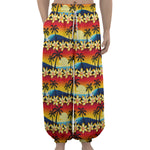 Tropical Sunset Pattern Print Lantern Pants