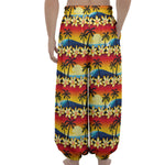 Tropical Sunset Pattern Print Lantern Pants