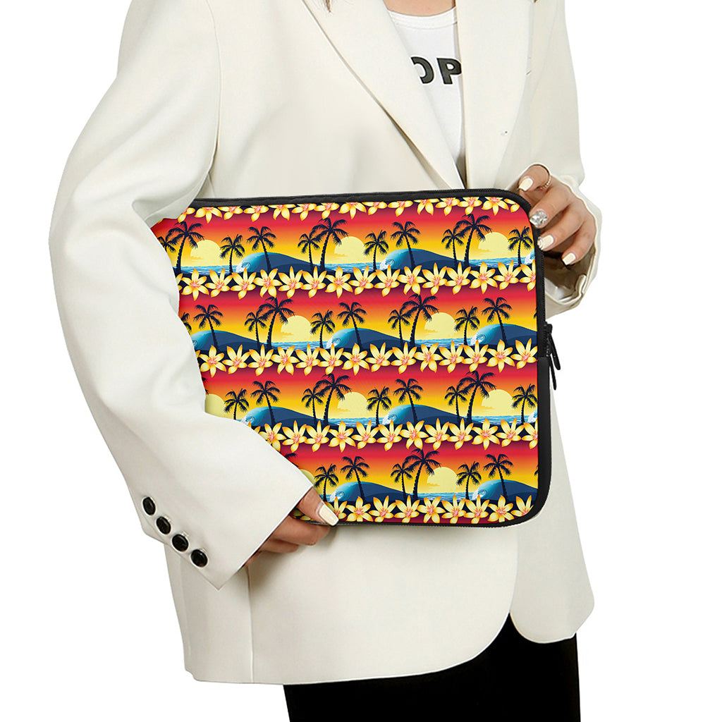 Tropical Sunset Pattern Print Laptop Sleeve