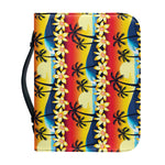 Tropical Sunset Pattern Print Leather Bible Cover