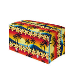Tropical Sunset Pattern Print Leather Tissue Box Cover